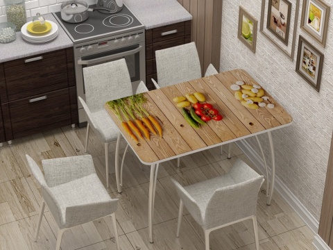 Стол Обеденный Бочонок Фотопечать (Ш-1100 х Г-700 х В-760 мм)/Разные Цвета