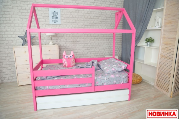Кровать Сказка Массив (Домик)/Спальное Место 800 х 1600 мм