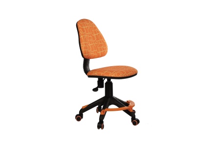 Кресло детское Бюрократ KD-4-F оранжевое / принт жираф