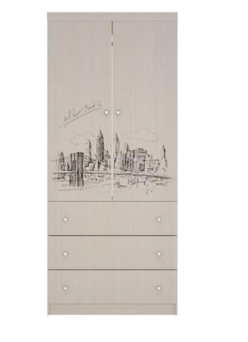 Шкаф с Ящиками Мийа-3 ШЯ-308/Фотопечать (Ш-973 х В-2090 х Г-509 мм)