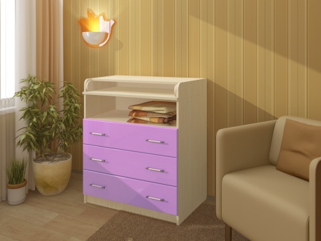 Комод Пеленальный Малыш МДФ (Ш-800 х  В-1020 х Г-470/700 мм)/Разные Цвета