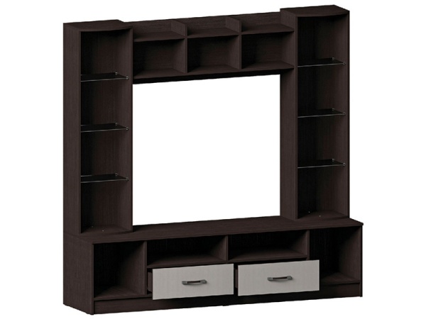 Гостиная Маргарет №15 Центральная Часть Венге/Белфорт (Ш-2000 мм x В-1944 мм x Г-520 мм)