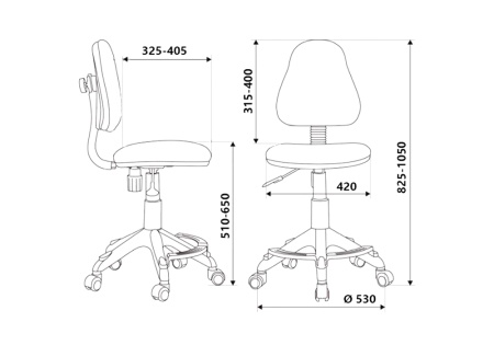 Кресло детское Бюрократ KD-4-F оранжевое / принт жираф