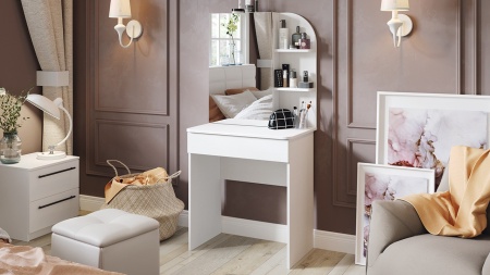 Туалетный Столик с Зеркалом Мийя Разные Цвета/Ш-700 × Г-442 × В-1475 мм